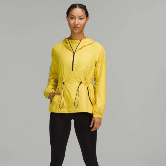 lululemon athletica Jackets & Blazers - NWOT Lululemon Cinch-Waist Half-Zip Running Jacket Soleil Preppy Size 8